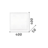 Plafoniera Moderna Flat Metallo Bianco 4 Luci Gx53 9W 3000K Luce Calda D30