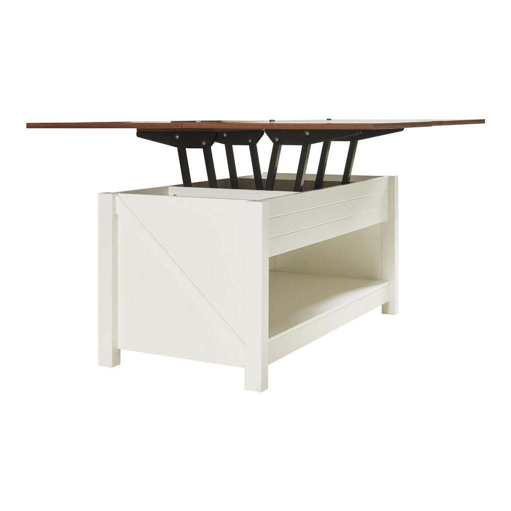 Tavolino/consolle 110 x 55 x 54 cm effetto noce bianco 03_0010802
