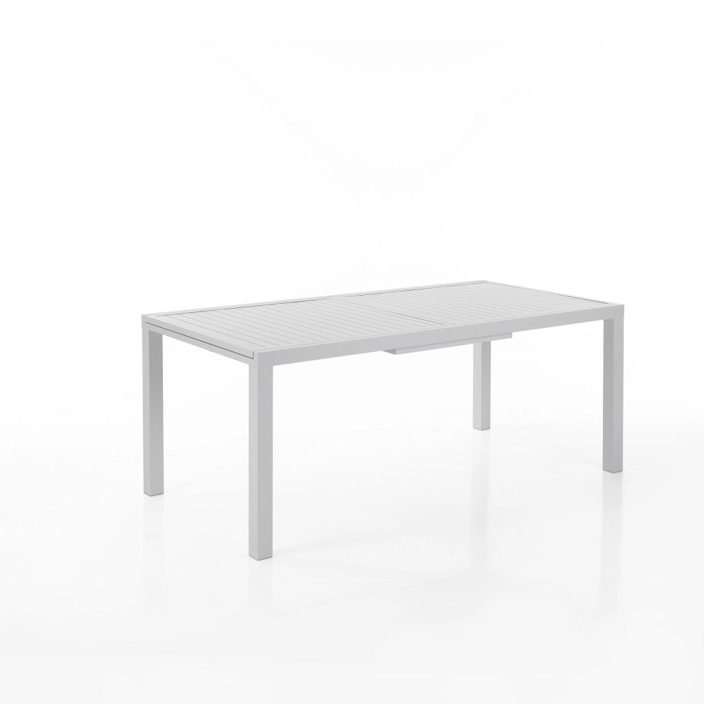 Tavolo allungabile in alluminio bianco cm. H.75 x L.180/238 x P.90