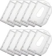ID-kaarthouder trasparente 10 pezzi - Supporto per badge estensibile 68,5 cm - Badgeholder per infermiere - Badgeholder orizzontale/verticale - Adatto per ufficio ed eventi