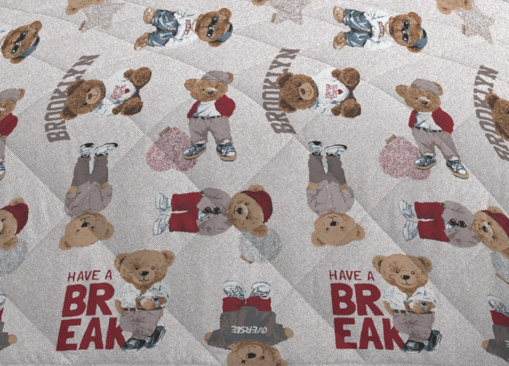Trapuntino Piumino Estivo Primaverile 100gr/mq Leggero Disegno Teddy - Piazza E Mezza - Beige
