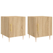 Set di 2 Comodini | Armadio da Notte | Mobiletto da notte Rovere Sonoma 40x40x50 cm in Legno Multistrato