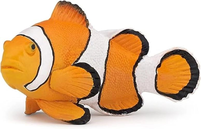 Papo- Poisson Clown Animaux Statuetta, Colore Arrancione-Bianco-Nero,Eta 3+