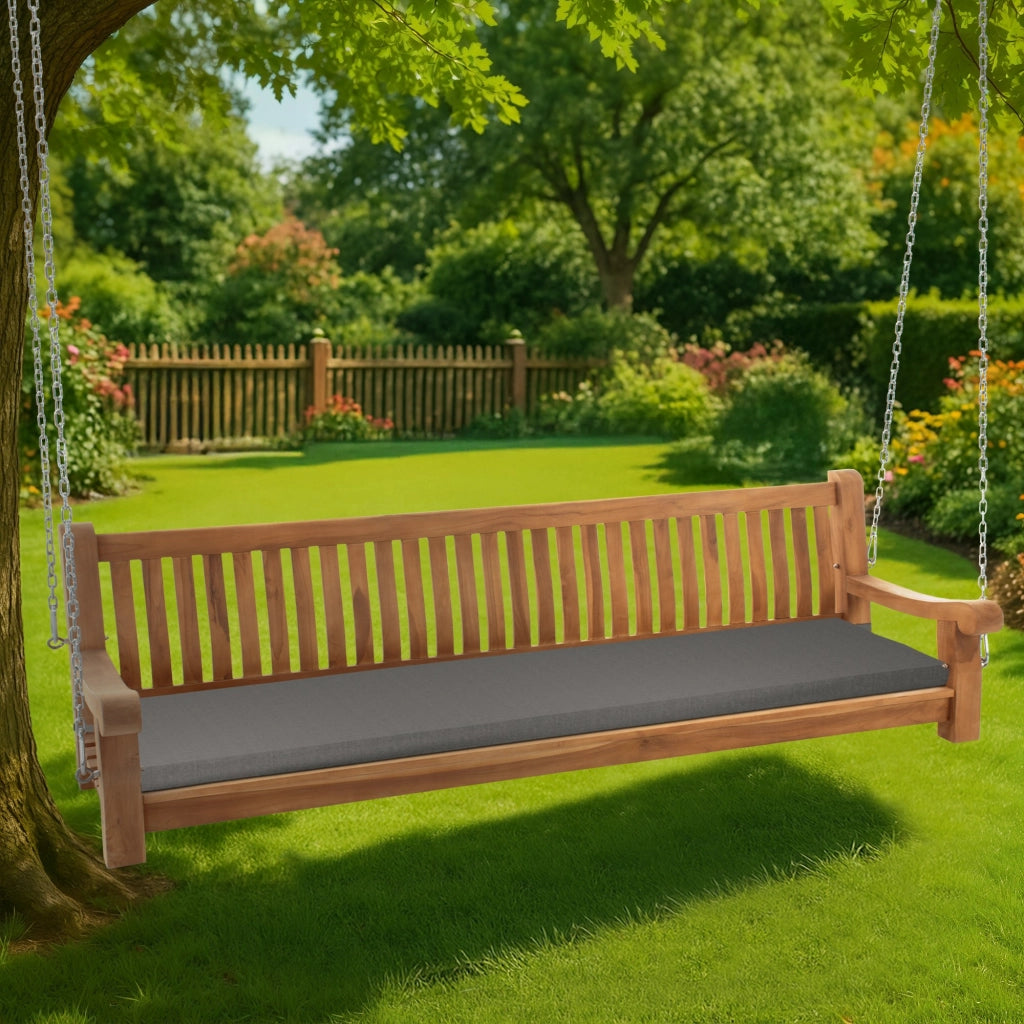 Panca a dondolo Joyce con cuscino seduta 220 cm + teak 2