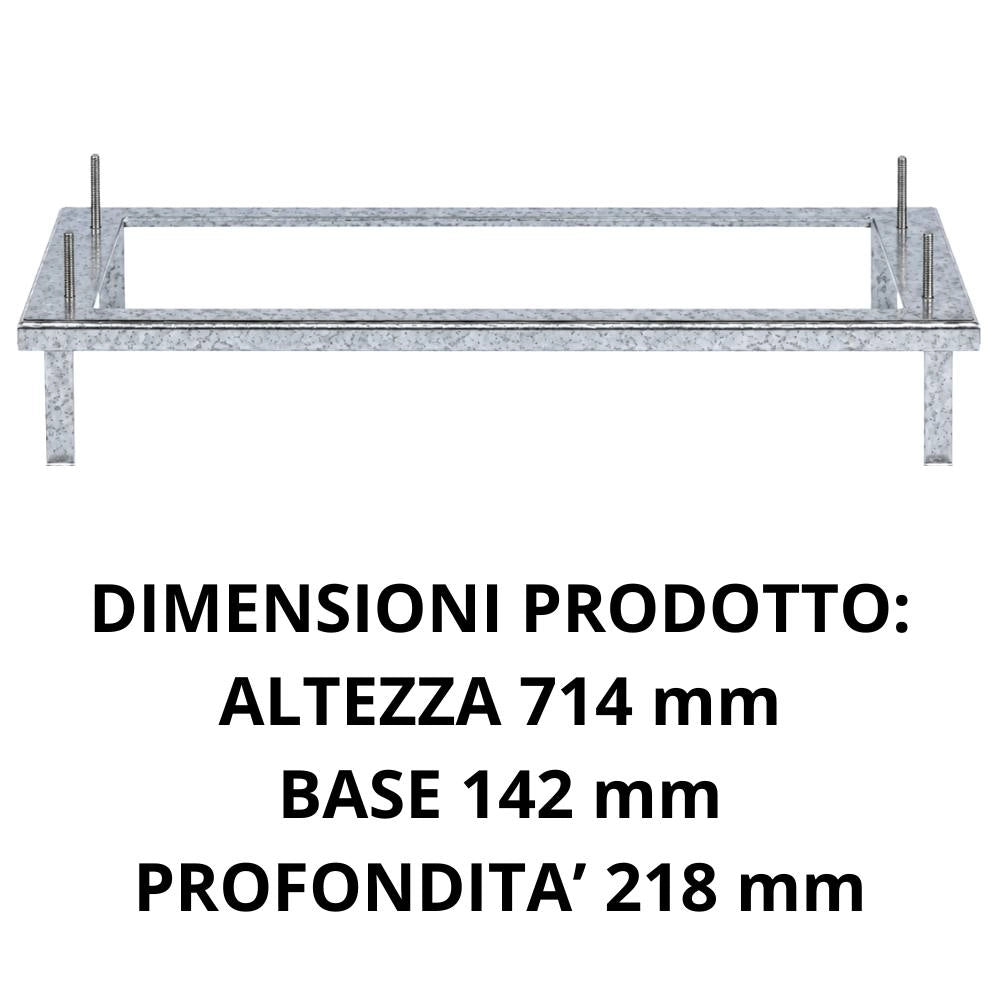 Telaio di ancoraggio a pavimento dkc conchiglia per armadi cv 714