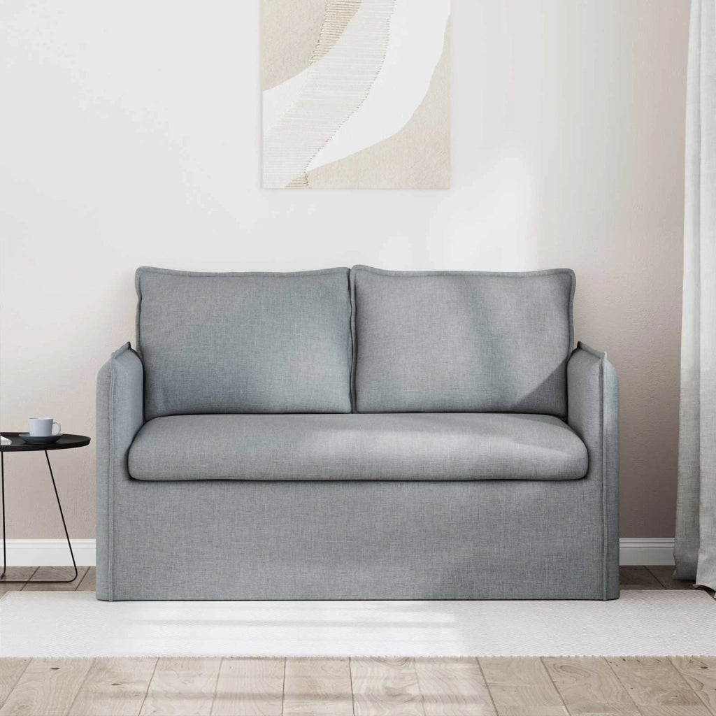 Divano Grigio chiaro 136 x 82 x 85 cm Tessuto