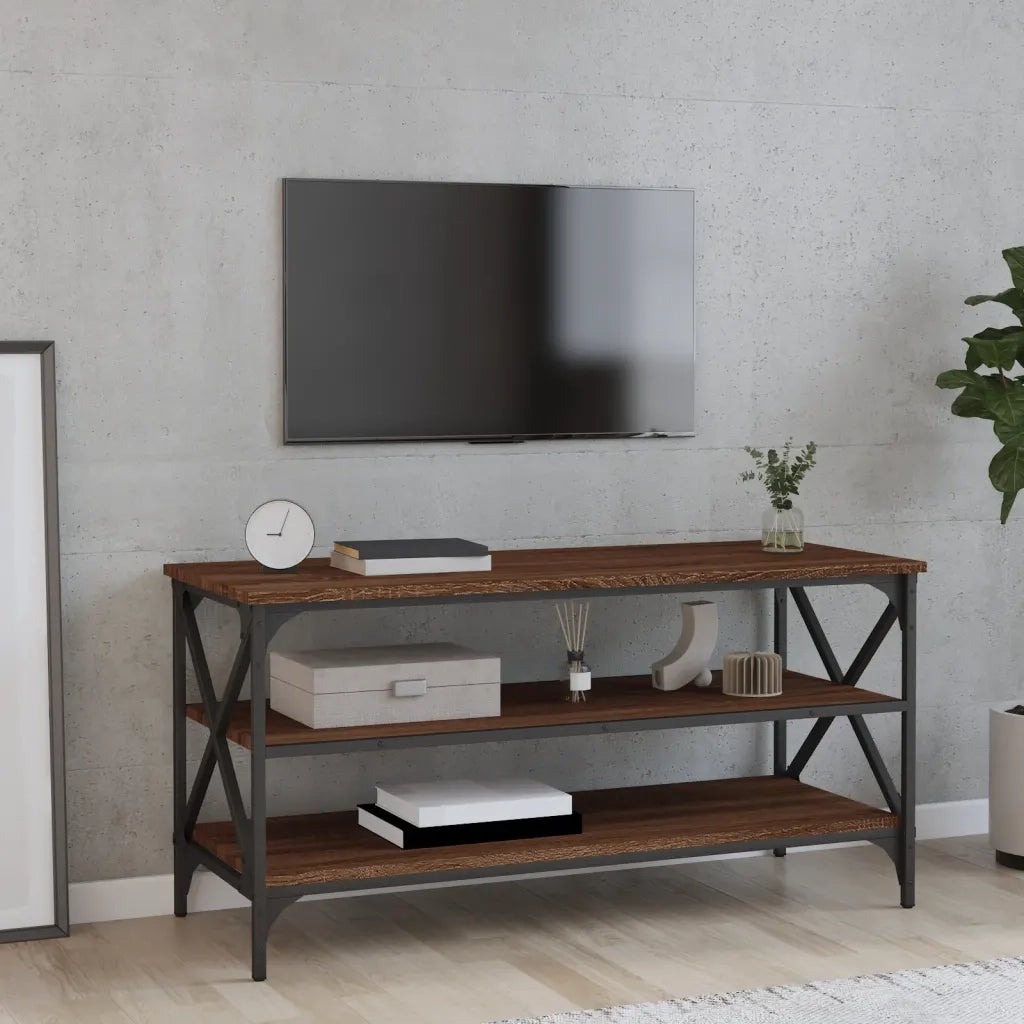 Mobile Porta TV-Mobile per TV-Credenza TV Rovere Marrone 100x40x50 cm Legno Multistrato