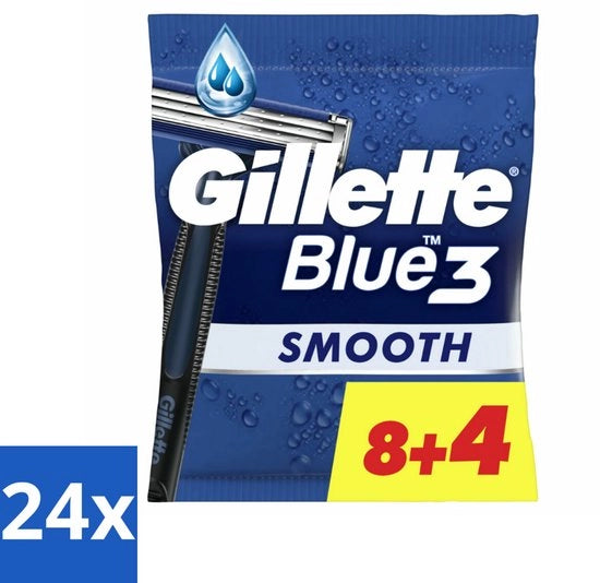 24 x Scheermes Disposabili Blu III - 12 pezzi per confezione - Raschiatore - Raschiatore - Rasatura - Manico di rasatura - Testa di rasatura
