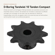 Viti a dente solido - 10 denti - Compatta e Efficiente - Diametro 6mm - Accessori robot - Ideale per l'industria - Acciaio fuso