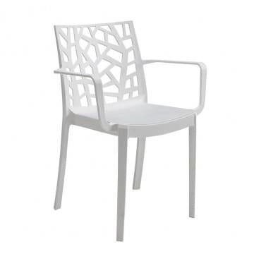 POLTRONA MATRIX IMPILABILE IN POLIPROPILENE 55X58X85 CM BIANCA OKX