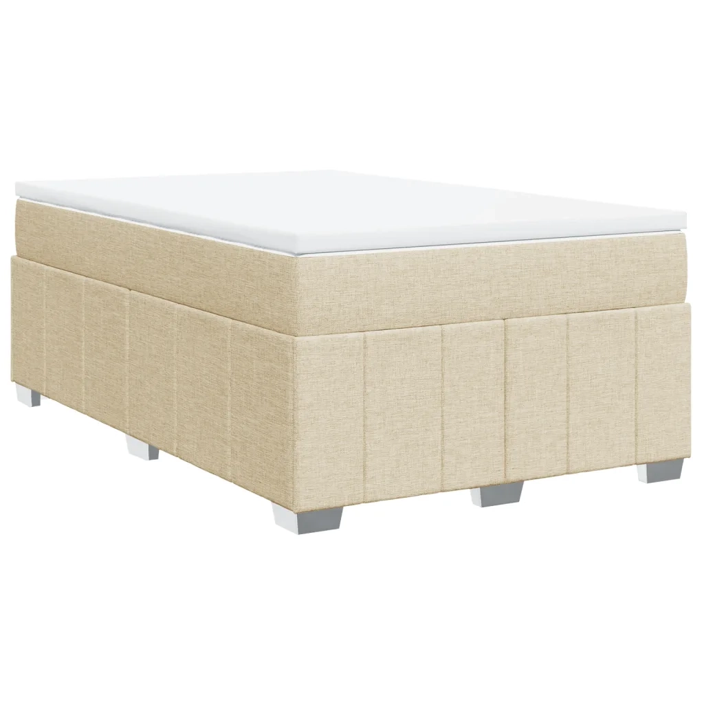 Giroletto a Molle con Materasso Crema 120x190 cm in Tessuto 3285461