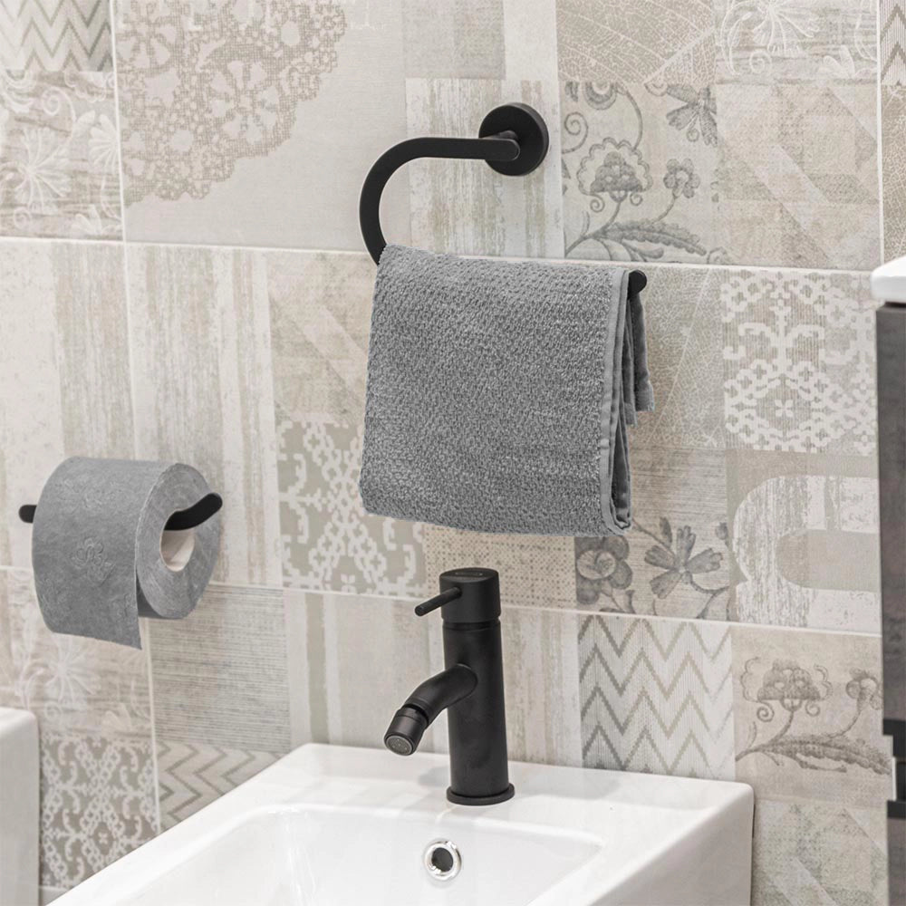 Asciugamani ospite per bagno 100% cotone grigio 40x60 cm