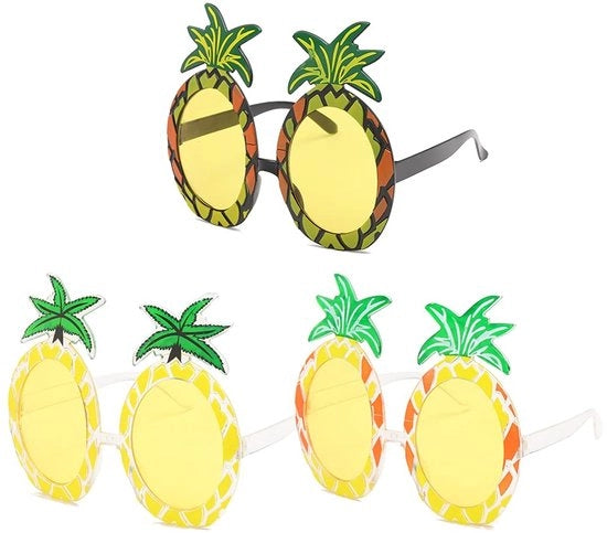 Sole bracciale a forma di ananas - 3 pezzi - Accessori estivi - Sole da festa tropicale - Materiale PC duraturo - Peso leggero 33g