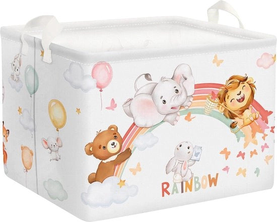 Cubo di archiviazione regalo per bambini con animali, 40 x 30 x 30 cm