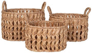 Set di Cestini Balerma - Contenitore di Stoccaggio - Cestelli Tessuti - Estetica Naturale - 46 cm x 36 cm x 30 cm
