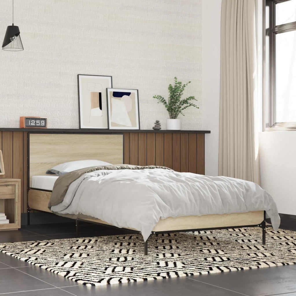 Struttura letto con testata Rovere Sonoma 80 x 200 cm 8009107