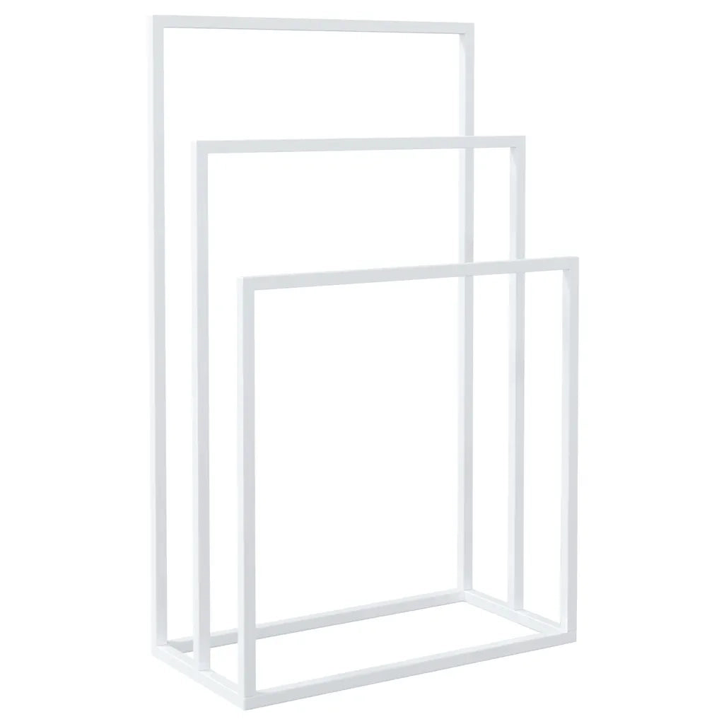Portasciugamani da Pavimento Bianco 48x24x79cm in Ferro 343091