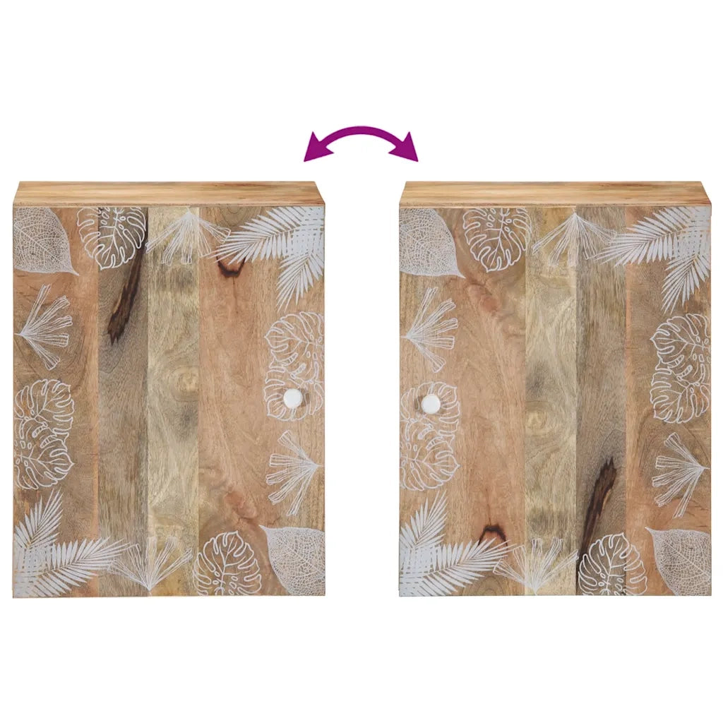 Mobile Pensile da Bagno 38x33,5x48 cm in Legno Massello Mango 4018684