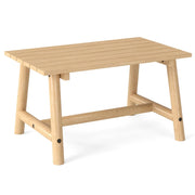Tavolino rettangolare 90 x 55 x 50 cm supporta fino a 125 kg design elegante in legno massello naturale 20_0013762