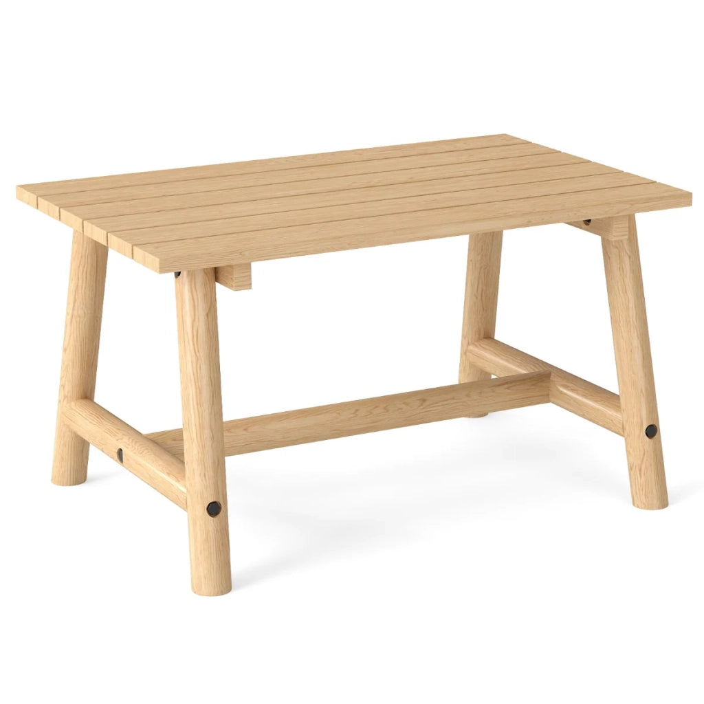 Tavolino rettangolare 90 x 55 x 50 cm supporta fino a 125 kg design elegante in legno massello naturale 20_0013762