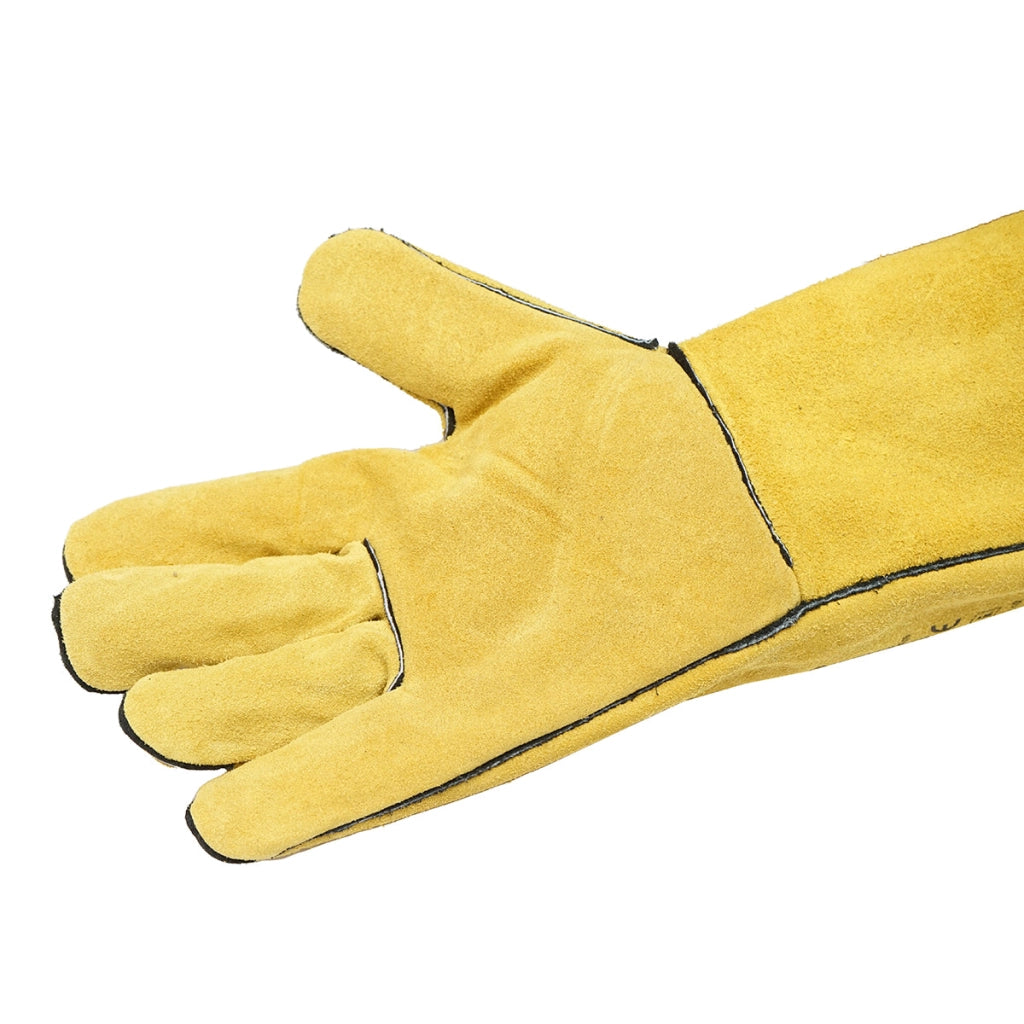 Guanti da saldatura in pelle con fodera, lunghezza 35 cm taglia 10 Breckner Germany