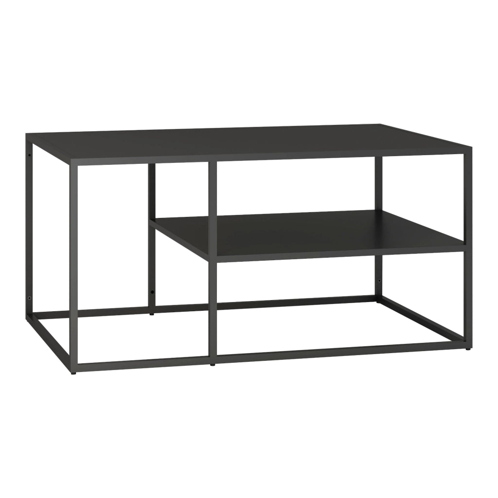 Tavolino da Salotto 'Solund' Metallo - Nero [en.casa]