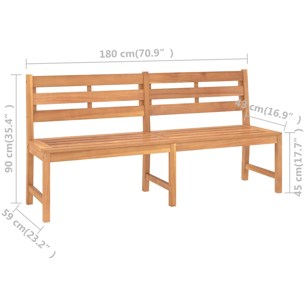 Panchina da Giardino | Panca da Giardino 180 cm in Legno Massello di Teak