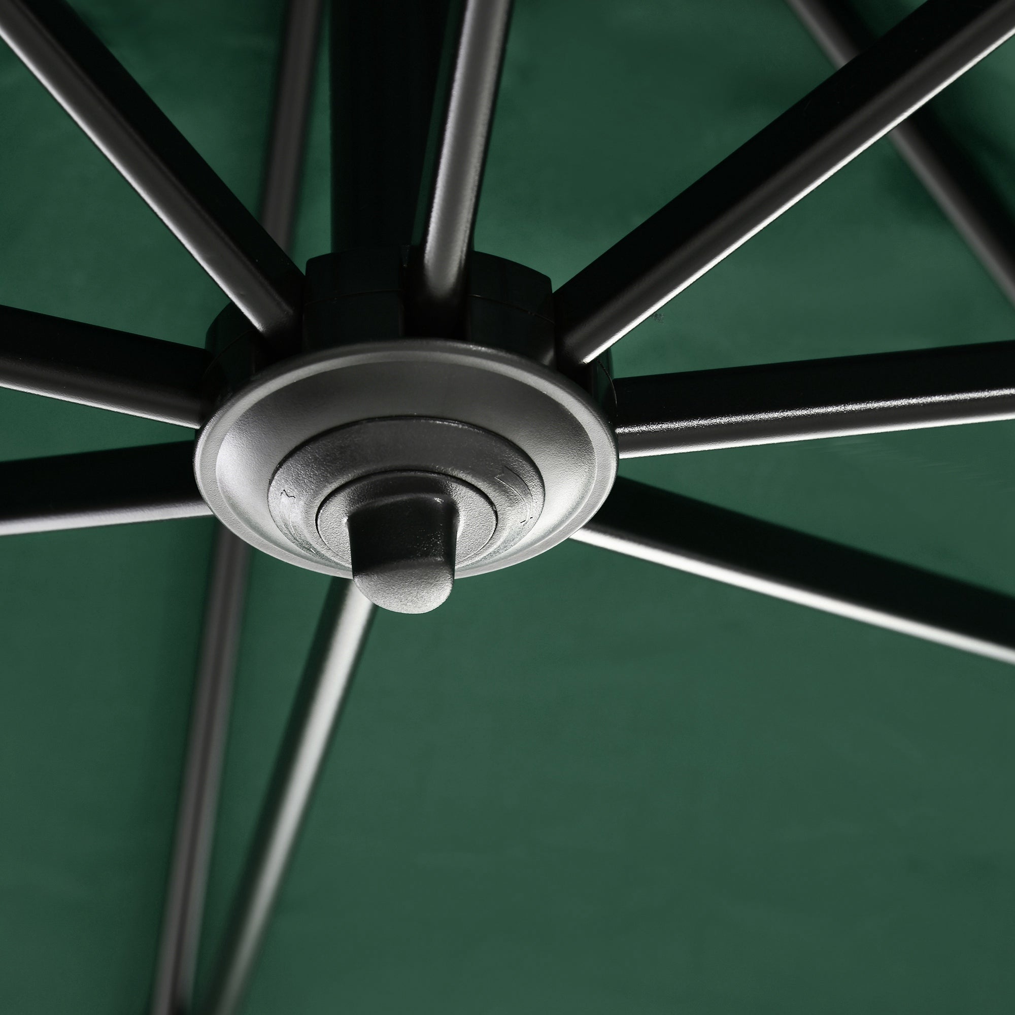 Ombrellone da Giardino 250x250 cm a Manovella con Rotazione 360° e Parasole Regolabile Verde