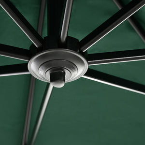 Ombrellone da Giardino 250x250 cm a Manovella con Rotazione 360° e Parasole Regolabile Verde