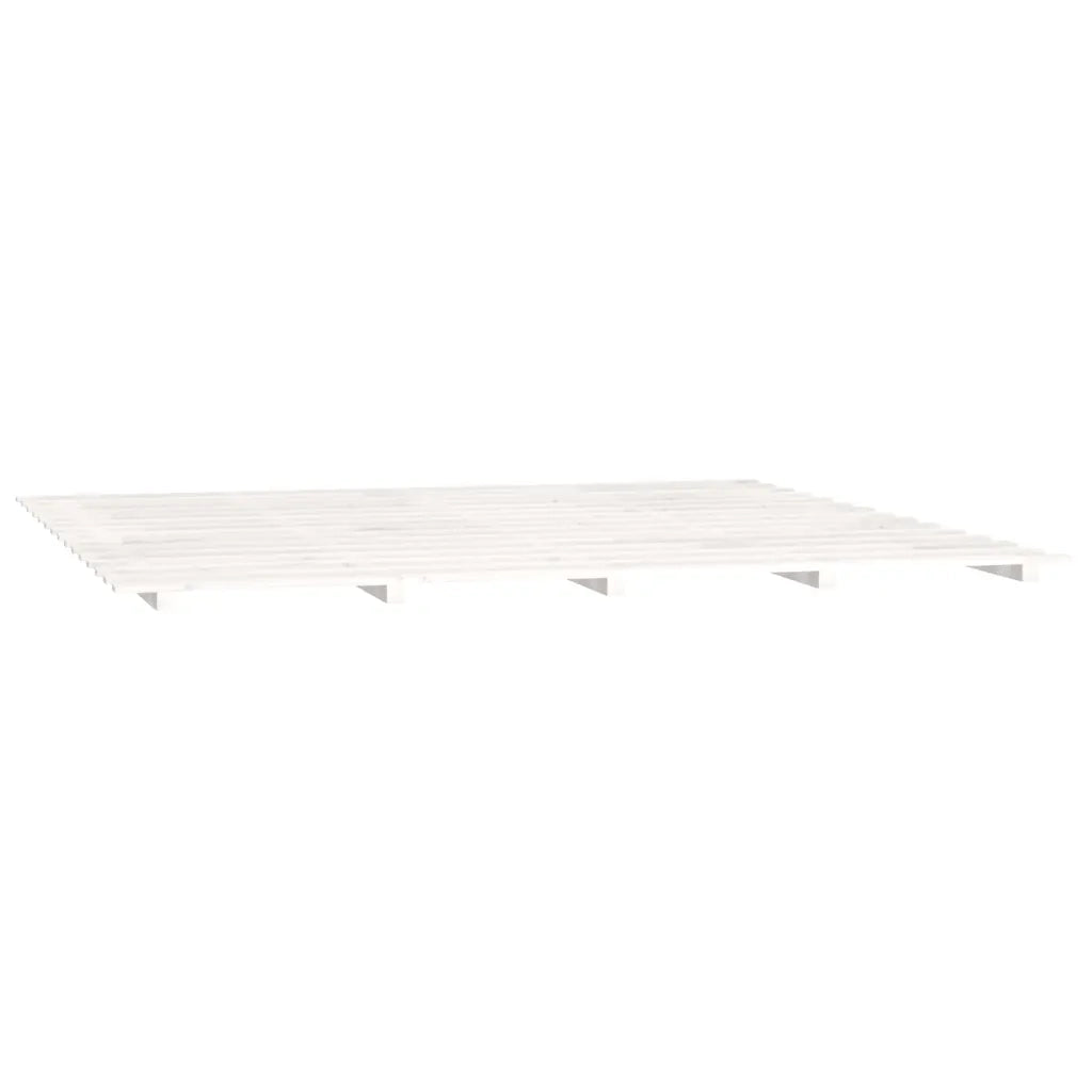 Giroletto senza Materasso Bianco 180x200 cm Legno Massello Pino 824584