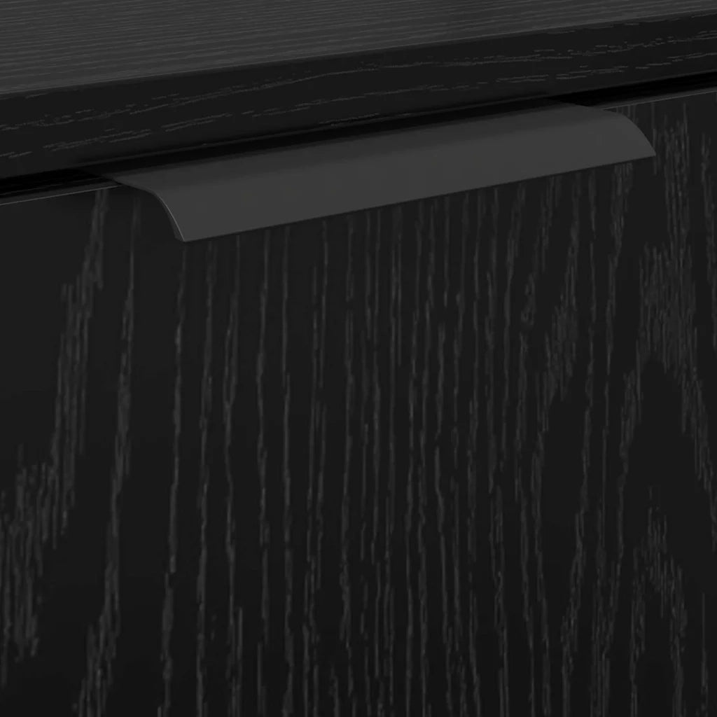 Set di Armadi da Bagno 2 pcs Rovere Nero Legno multistrato
