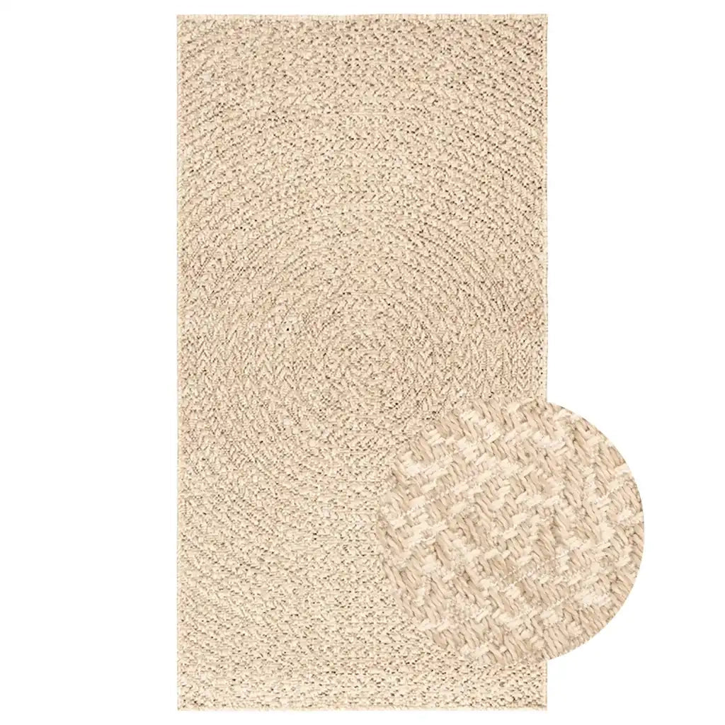 Tappeto ZIZUR Beige 60x110 cm Aspetto Iuta Interni ed Esterni 4010401