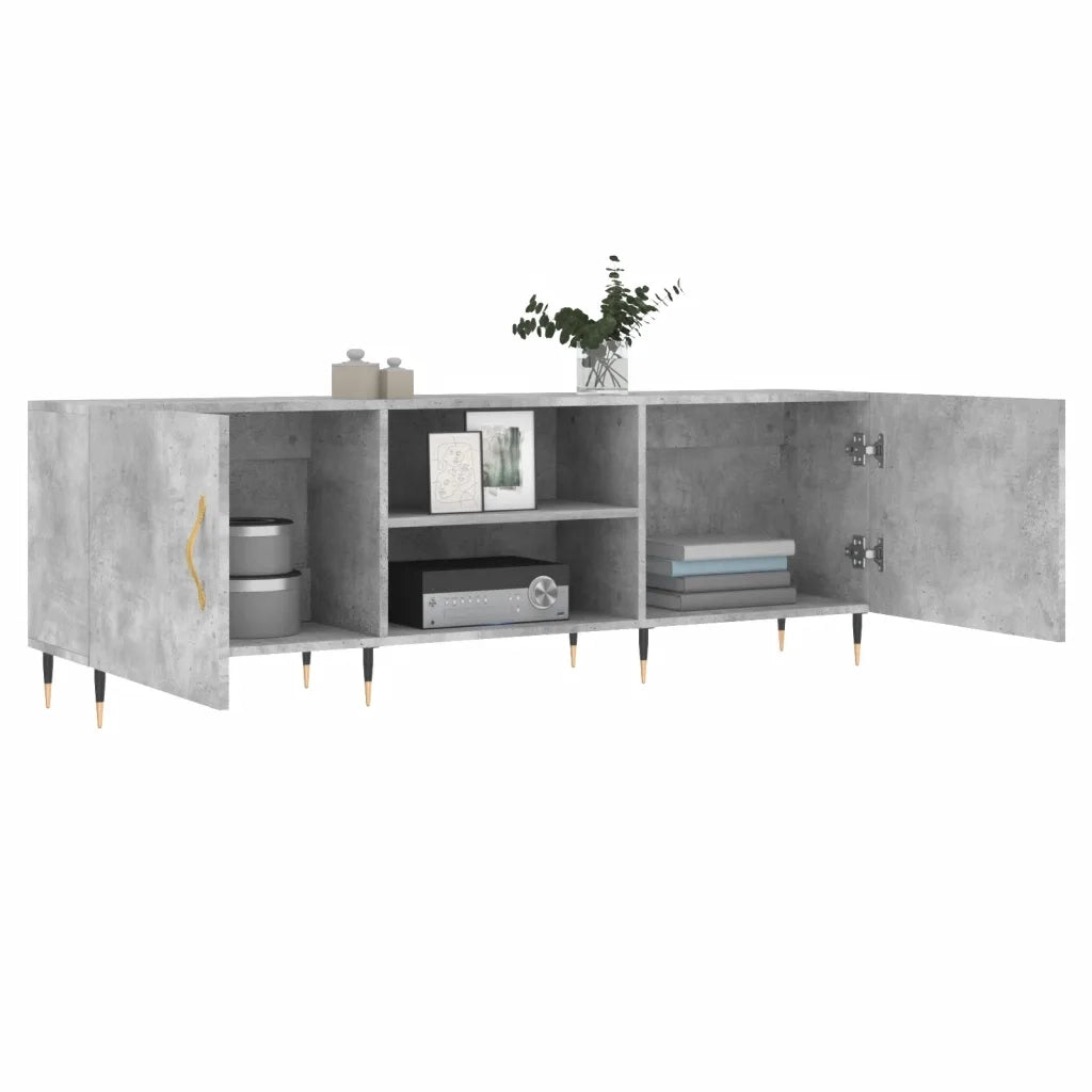 Mobile Porta TV Grigio Cemento 150x30x50cm in Legno Multistrato 829080