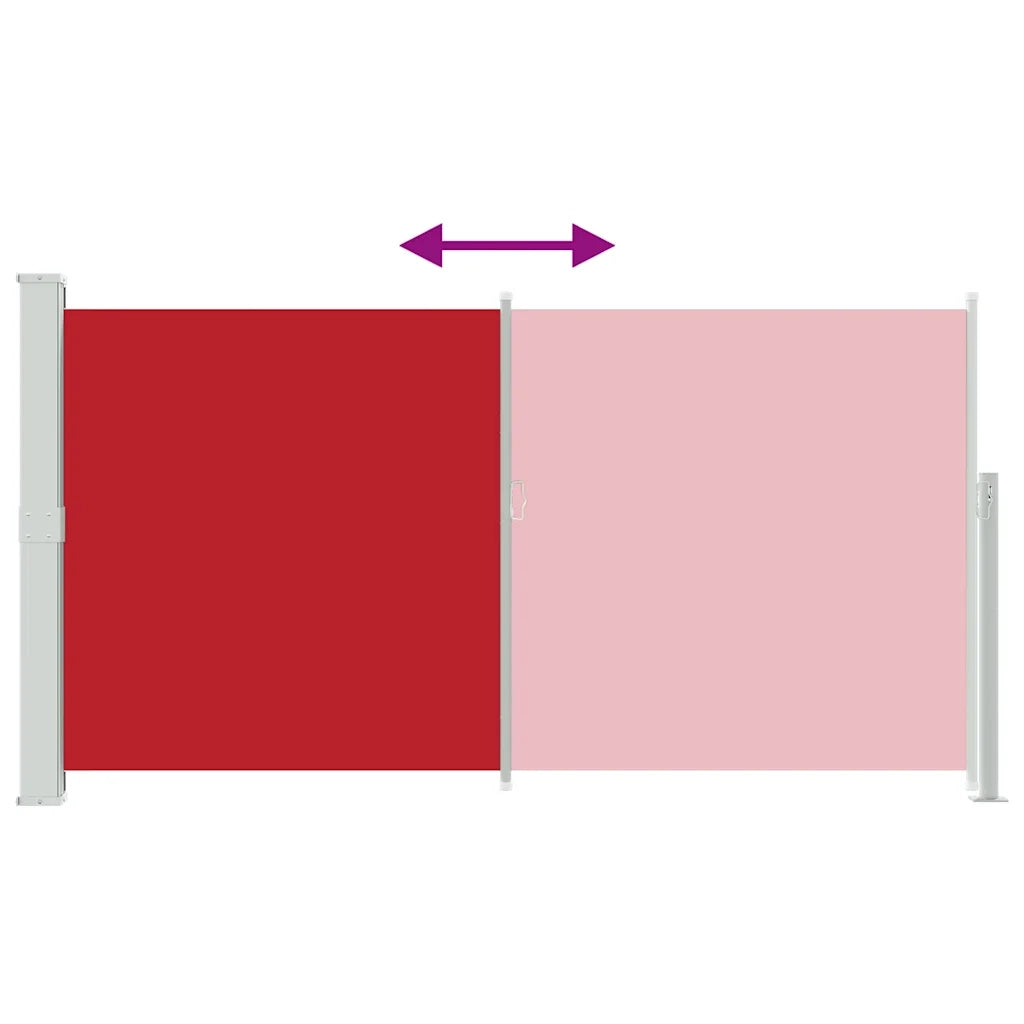 Tendalino Laterale per Patio-Tenda da Sole Laterale per Patio Terrazzo 160 x 300 cm Rosso