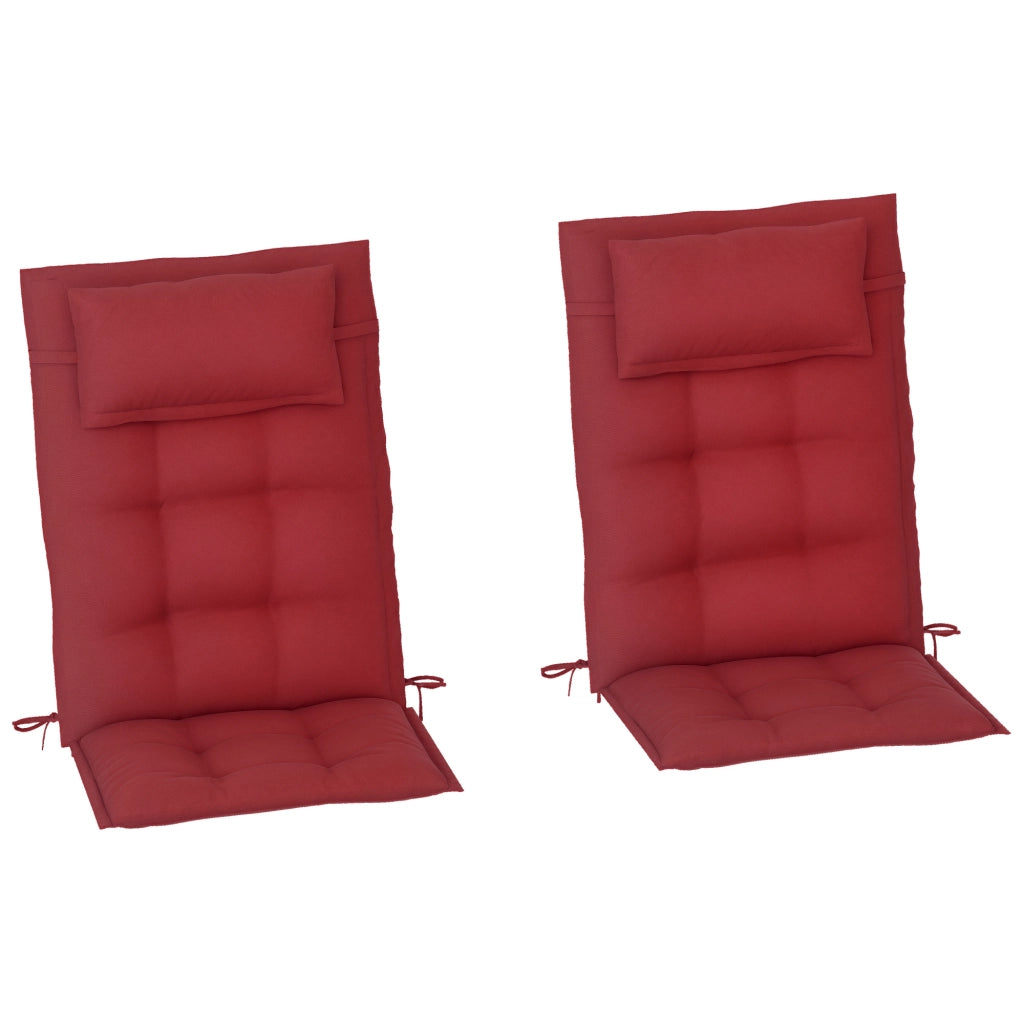 Set 2 pezzi cuscini per lettino prendisole ¨C zephmum ¨C 50x116x5 cm, rosso bordeaux