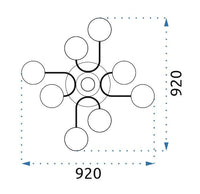 Lampada Da Soffitto Grey APP532-8C