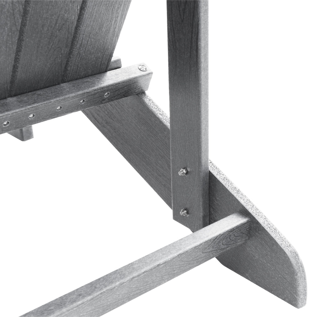 Sedia Adirondack con Poggiapiedi Grigio Chiaro HDPE