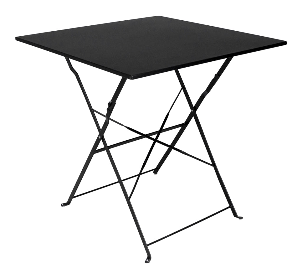 Tavolo pieghevole in metallo nero, tavolo richiudibile 70x70 cm - Sorrento - TQ10-7.7SOPI