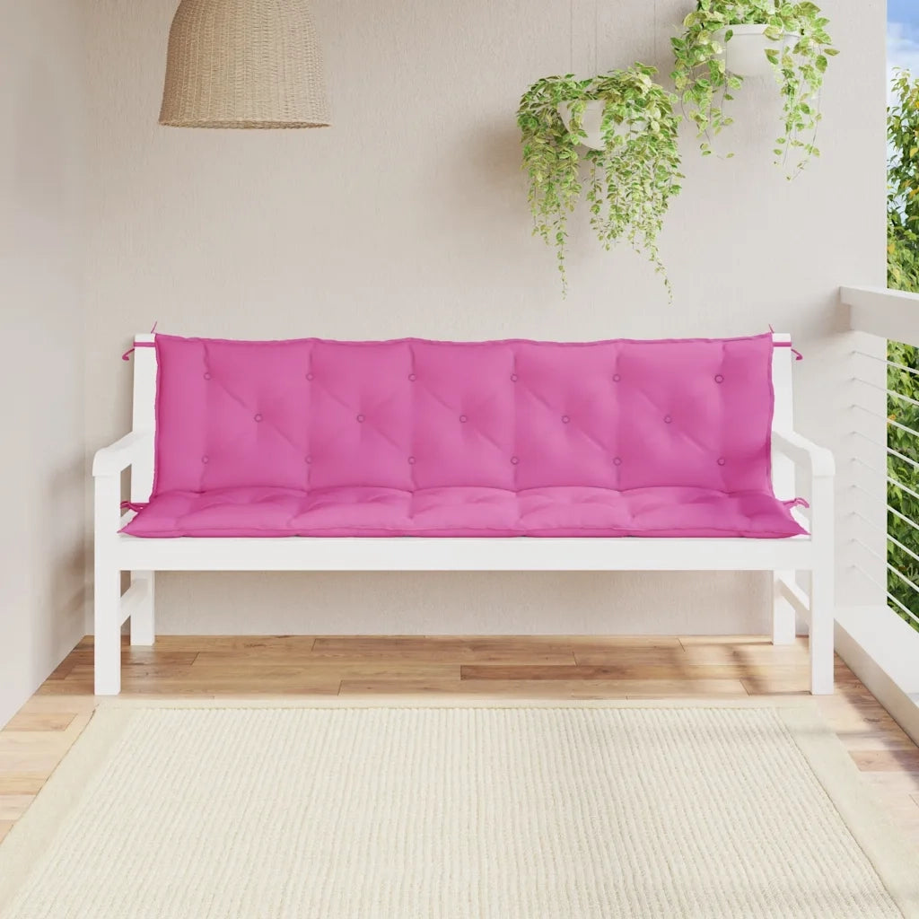 Cuscini per Panca 2 pz Rosa in Tessuto Oxford 361733
