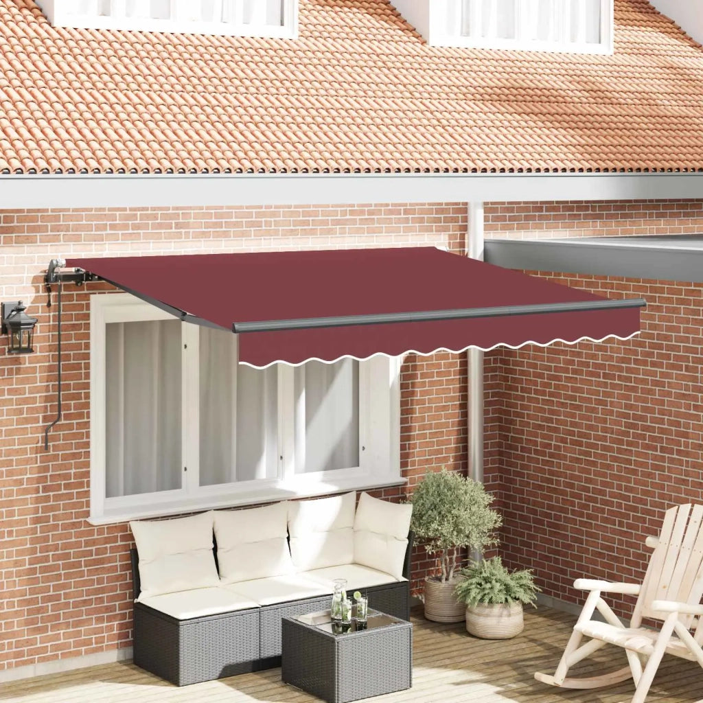 Tenda Retrattile Borgogna 350 x 200 x 165 cm Tessuto 3329672