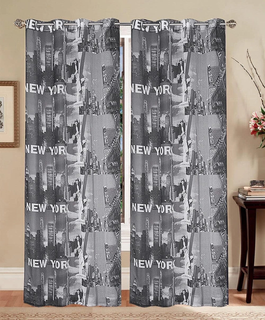 Tenda Porta Finestra New York 1 Pannello 140x290 cm Filtrante Moderna Occhielli Acciaio