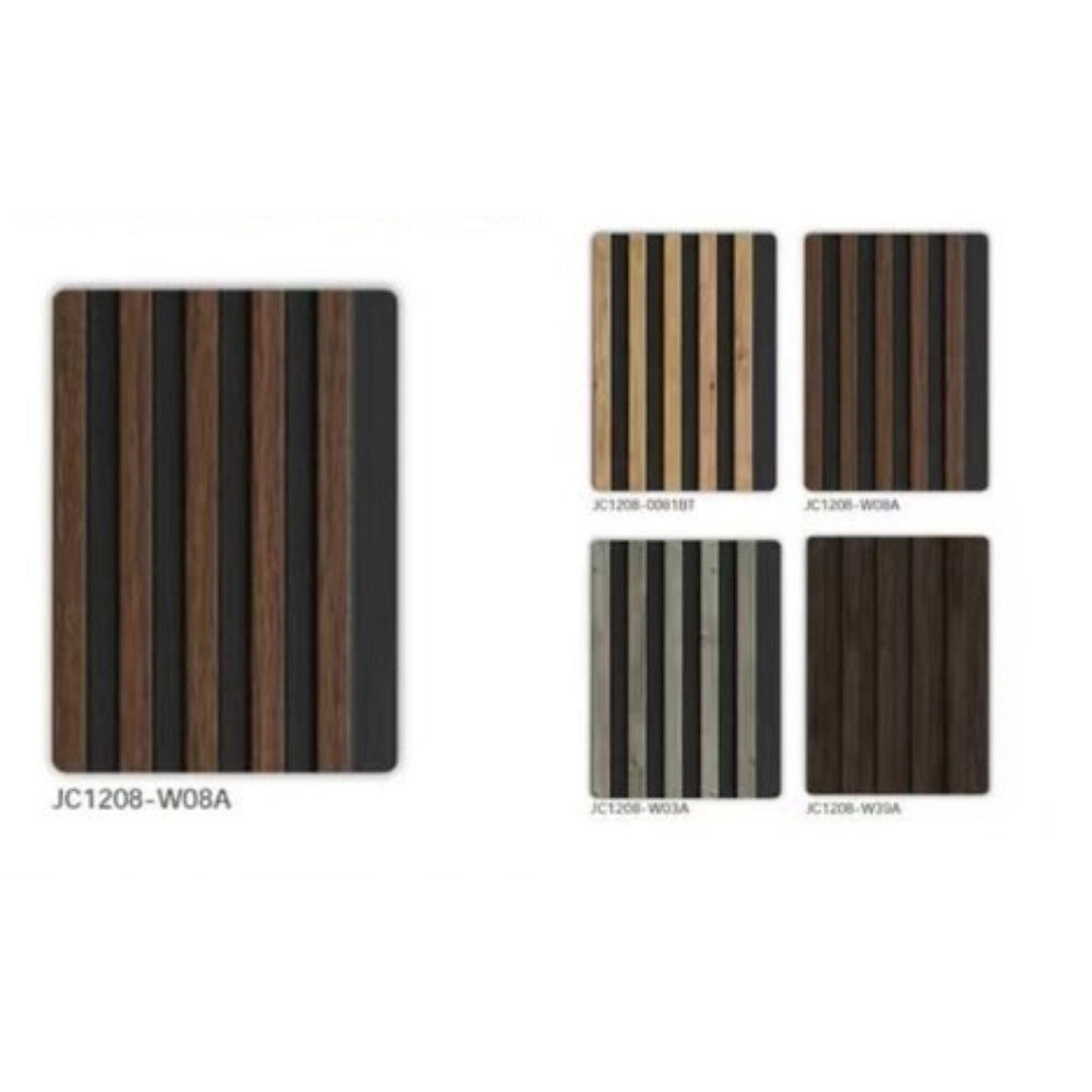 Trade Shop - Pannello Decorativo 3d Doghe Legno Scuro E Nero 120x290 Cm In Ps Moderno -