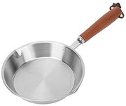 Piastra Inductiva in Acciaio Inossidabile - Anticaderente - 12 cm - Manico Ergonomico - Adatta per Induzione - Ripartizione di Calore Uniforme - Frittello