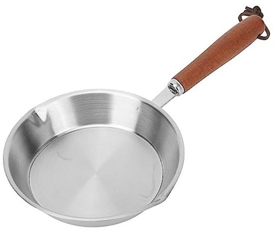 Piastra Inductiva in Acciaio Inossidabile - Anticaderente - 12 cm - Manico Ergonomico - Adatta per Induzione - Ripartizione di Calore Uniforme - Frittello
