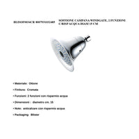 Soffione campana windgate con risparmio acqua