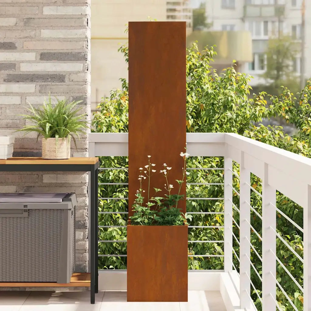 Schermo per privacy in giardino Traforo Ruggine 32 x 150 cm 876377