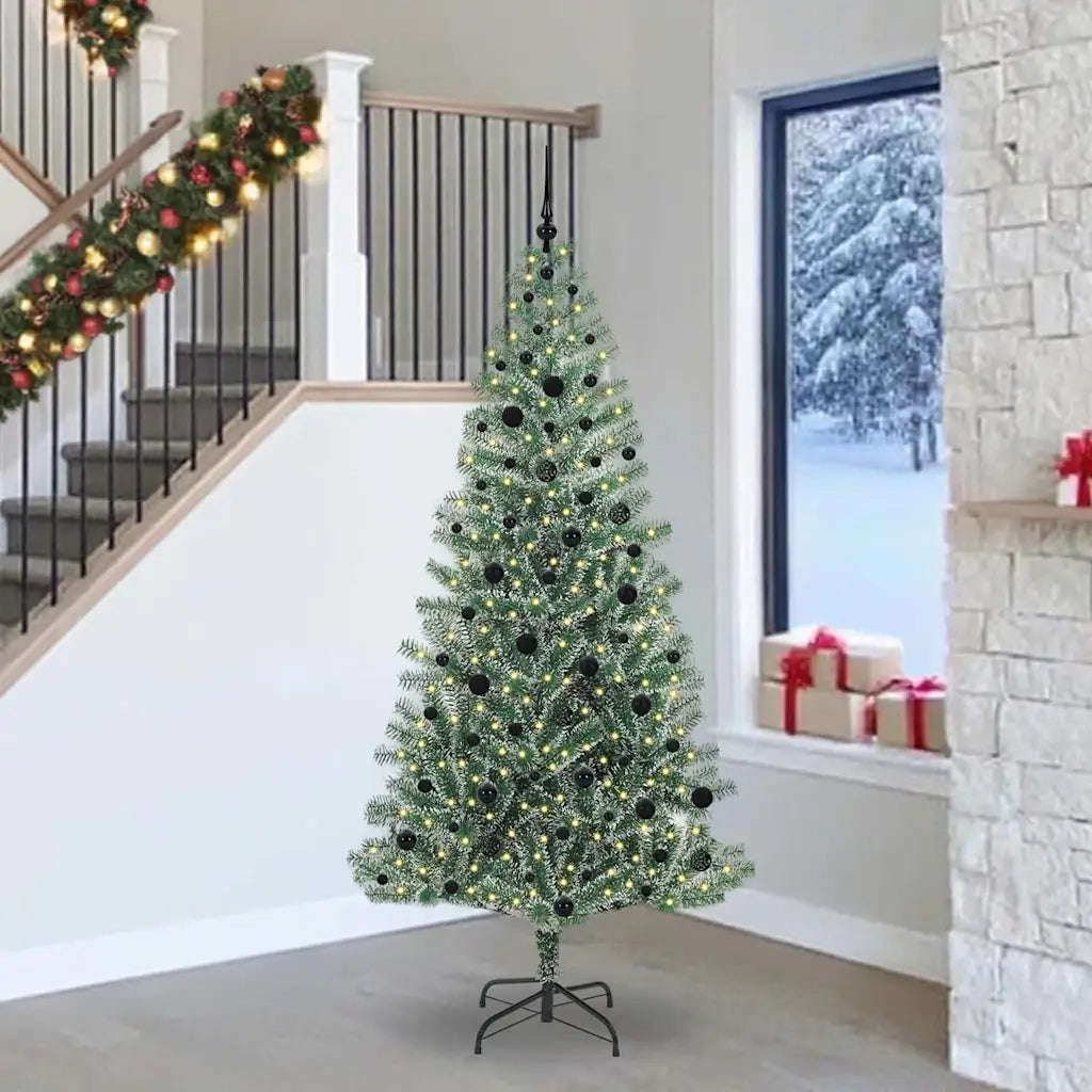 Albero di Natale | Decorazioni natalizie Artificiale Imbiancato con Luci LED 240 cm