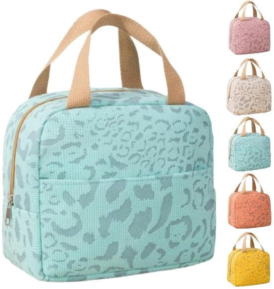 Piccola Tasca Isolante per Picnic, Tasca Isolante Portatile - Tasca Reutilizzabile, Impermeabile e Isolante con Isolante Termico in Alluminio per Ufficio, Palestra, Spiaggia e Viaggi - Blu