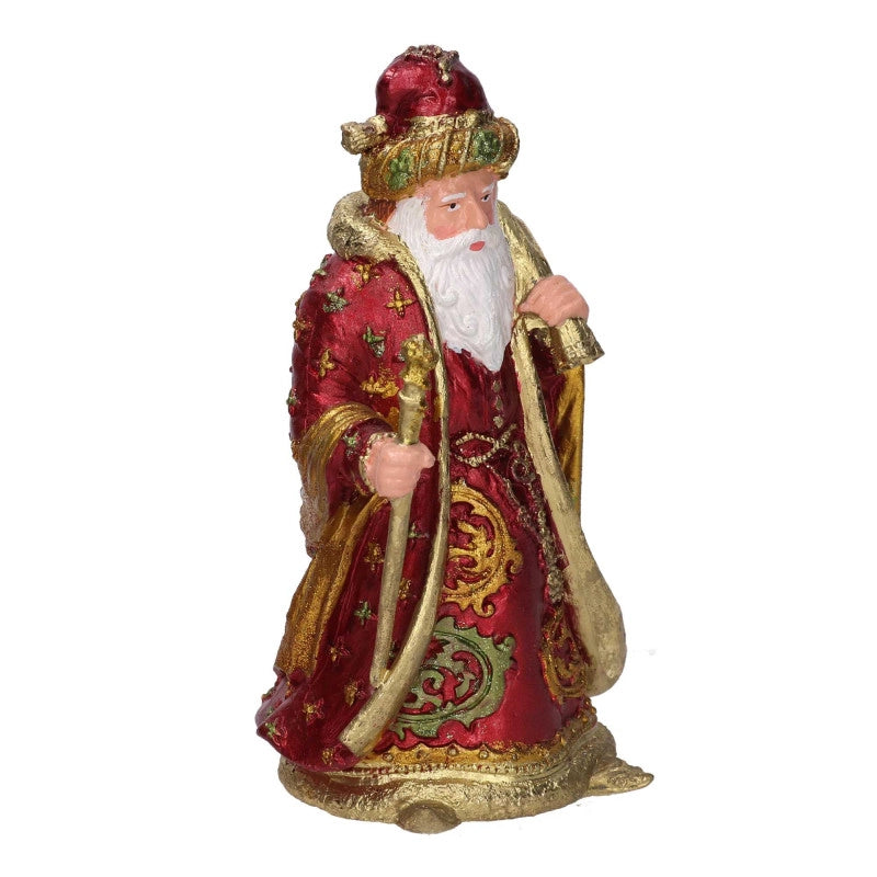 Babbo natale resina rosso cm 12x10h20