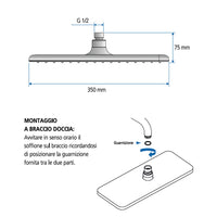 Soffione iceberg 1 funzione bianco